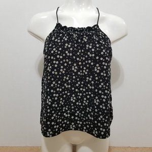 No Boundaries top Medium 7/9 floral daisy print sleeveless keyhole tank summer